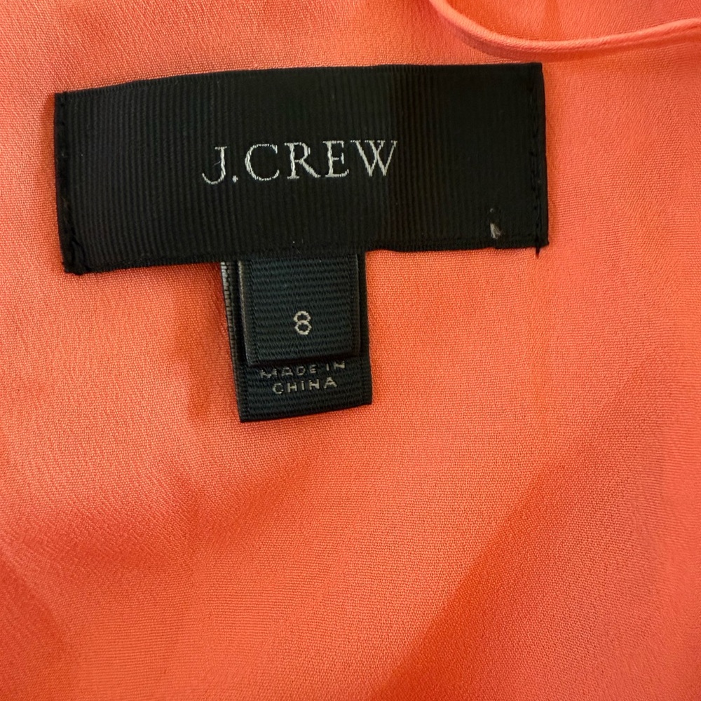 J. Crew Coral Eyelet Midi Dress with Spaghetti Straps - Picture 5 of 10